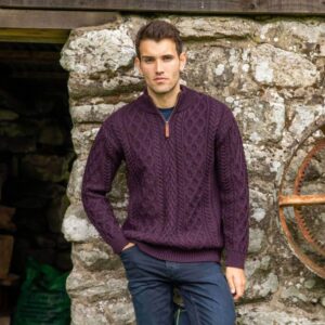 Men's Signature Half Zip Wool Sweater